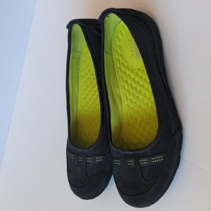 Clarks Privo Blue Suede Slip On Comfort Flats Size 11W